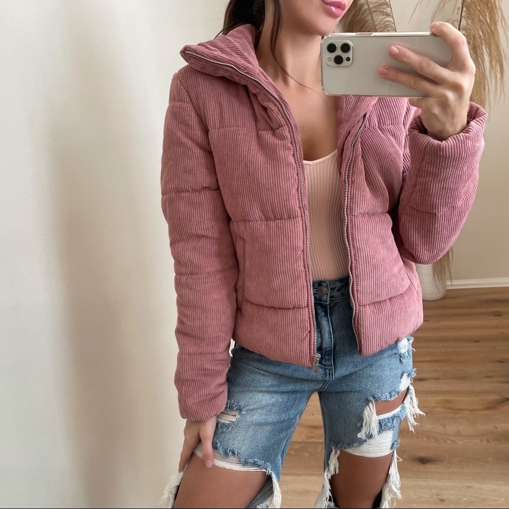LAST2 • Dakota Corduroy Puff Coat | Mauve